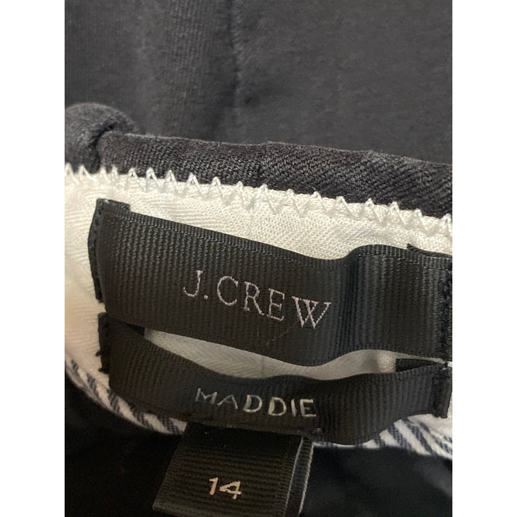 J.Crew Women's Black High Waisted Straight Leg Pockets Trousers Dress Pants 14