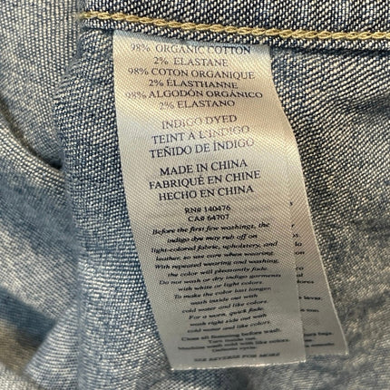 Faherty Women's Blue Long Sleeve Pocket Button Down Denim Jean Shirt Top Size S