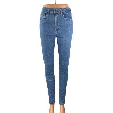 Levi's Mile High Womens Blue High Waisted Super Skinny Denim Jeans Pants Size 28