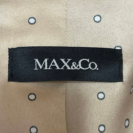 Max&Co Women's Red Burgundy Velvet Velour Peak Double Breasted Blazer Jacket 4