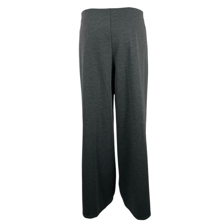 H&M Women's Dark Gray Pleated High Rise Wide Leg Career Trousers Pants Size S