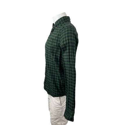 Abercrombie & Fitch Muscle Men's Green Plaid Long Sleeve Button Down Shirt Top S