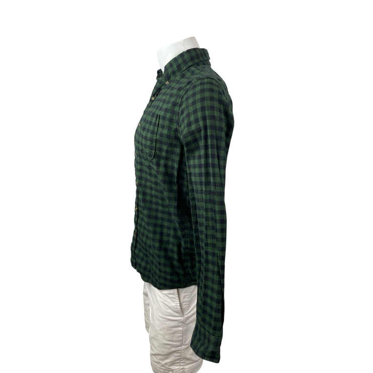 Abercrombie & Fitch Muscle Men's Green Plaid Long Sleeve Button Down Shirt Top S