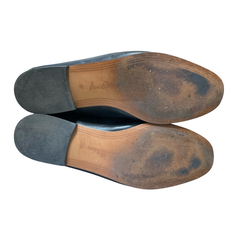 Sam Edelman Loraine Women's Black Leather Almond Toe Slip On Loafer Shoes Sz 10