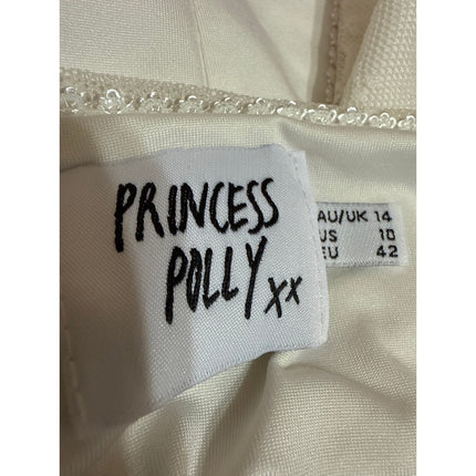 Princess Polly White Sleeveless Lace Cami Camisole Corset Crop Tank Top Size 10