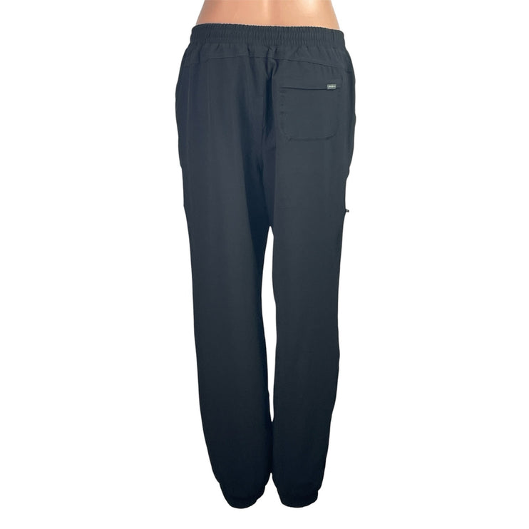 Eddie Bauer Women's Black Elastic High Waist Wide Leg Lounge Trousers Pants Sz S