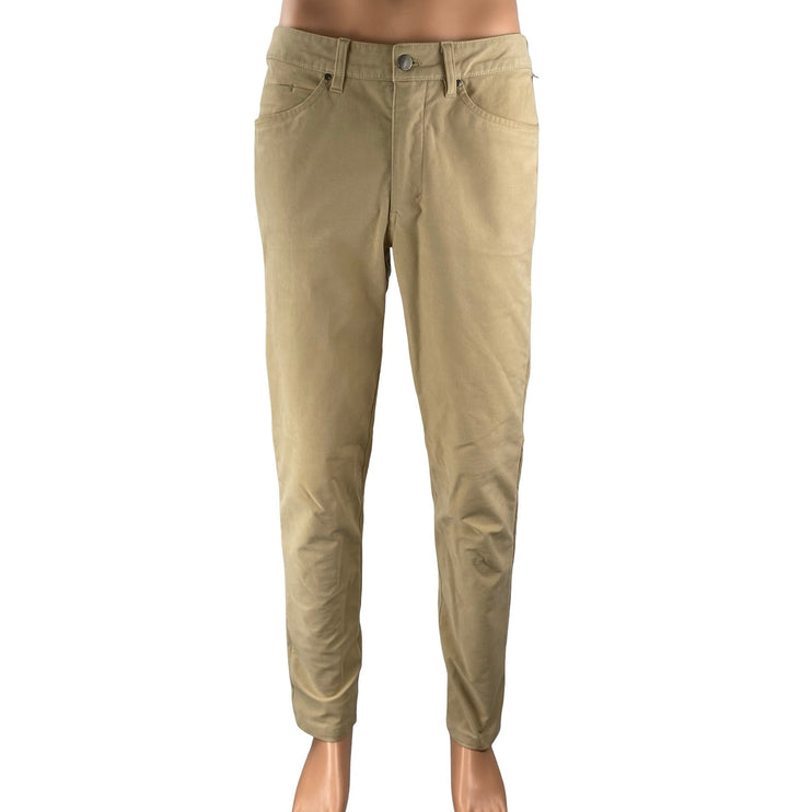 Lululemon Commission Men's High Rise Straight Chino Khaki Denim Jeans Pants 32