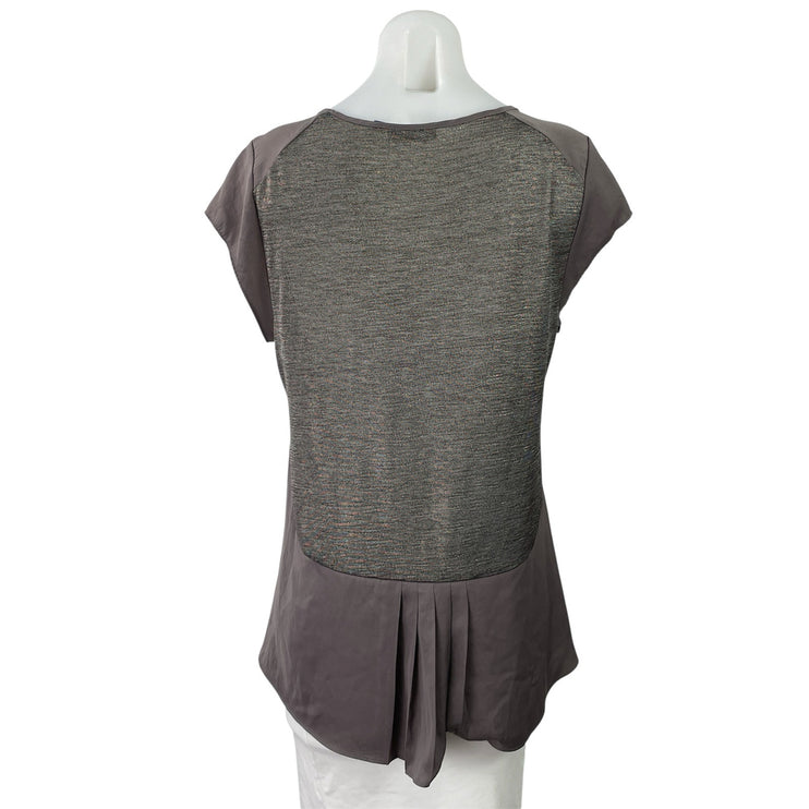 APT.9 Women's Gray Heather Short Sleeve Scoop Neck T Shirt Tee Tunic Top Size M