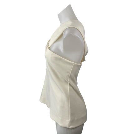NEW Express Women's Cream Ivory Twist Front Sleeveless Tank Blouse Top Size L