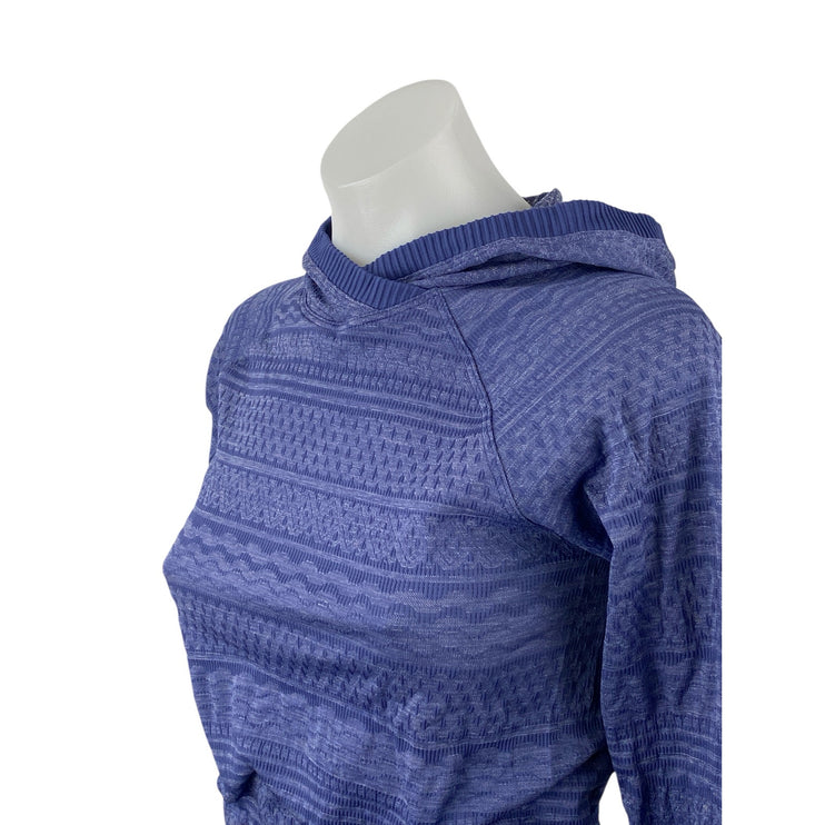 Lululemon Rest Less Women's Blue Hoodie Hooded Long Sleeve Sweatshirt Top Sz 12