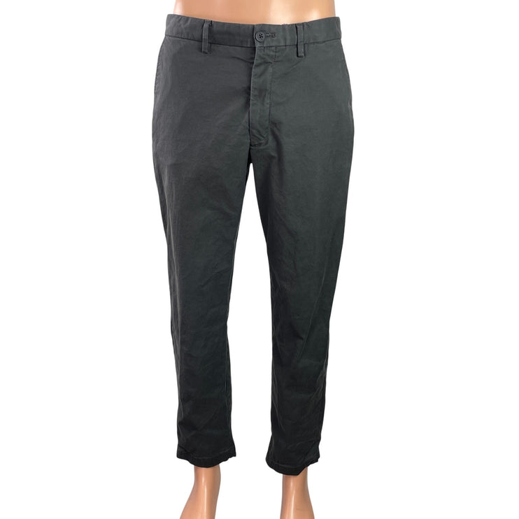Banana Republic Lived In Chino Men Black Athletic Fit Straight Trousers Pants 32