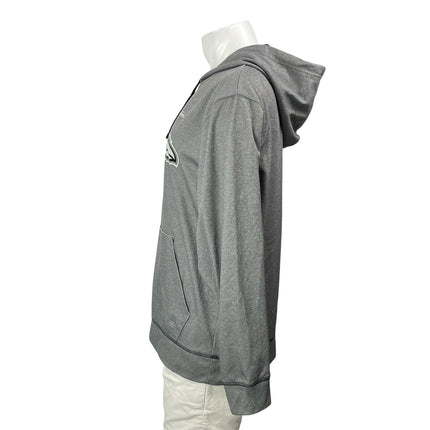 NFL Team Apparel Baltimore Ravens Heather Gray Fleece Hoodie Hooded Sweatshirt L