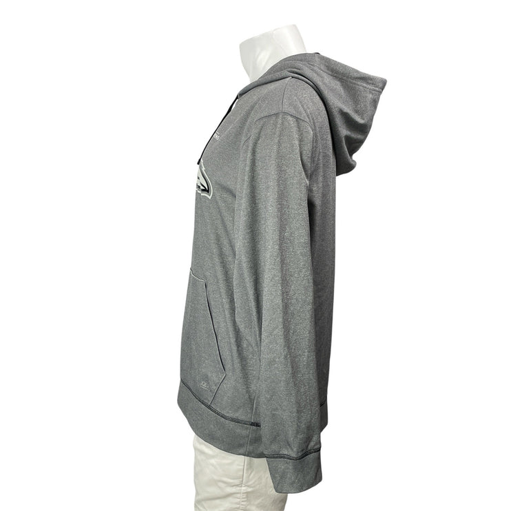 NFL Team Apparel Baltimore Ravens Heather Gray Fleece Hoodie Hooded Sweatshirt L