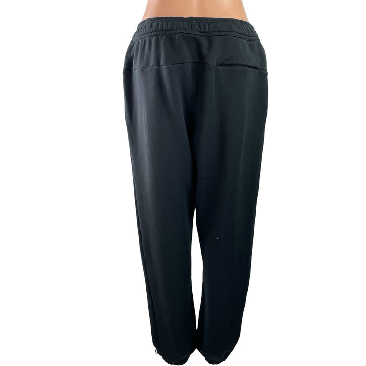 Nike Black Elastic Waist Drawstring Tapered Lounge Trousers Jogger Pants Size M