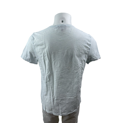 7 For All Mankind Men's Stripe Crew Neck Short Sleeve Basic Tee T-Shirt Top Sz M