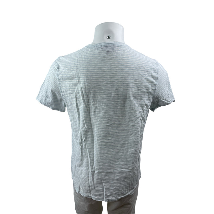 7 For All Mankind Men's Stripe Crew Neck Short Sleeve Basic Tee T-Shirt Top Sz M