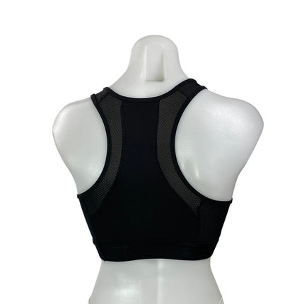 Zara Women's Black Mesh Racerback Yoga Athletic Sports Bra Crop Top Size 9/10