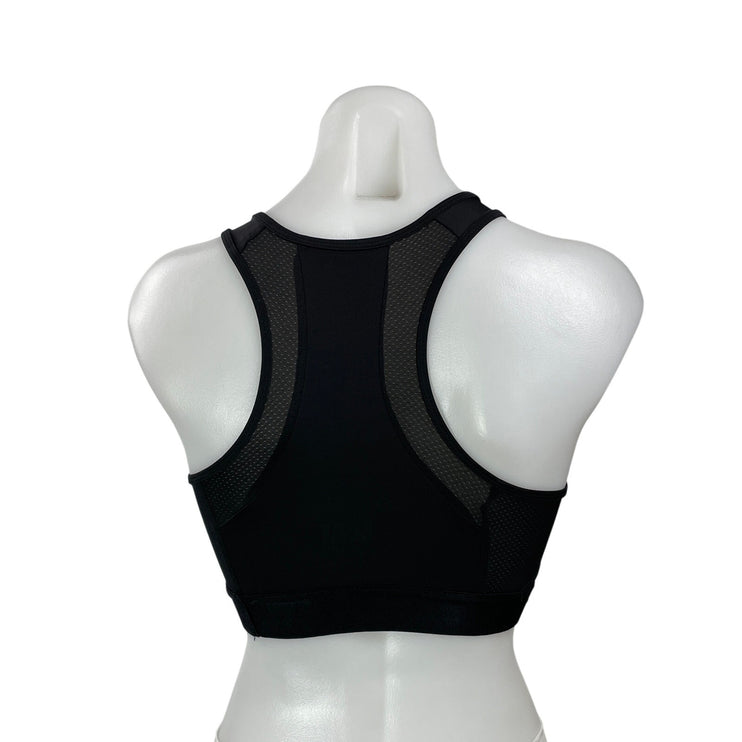 Zara Women's Black Mesh Racerback Yoga Athletic Sports Bra Crop Top Size 9/10