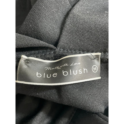Blue Blush Black Sleeveless Square Neck Cami Tank Mini Bodycon Dress Size M