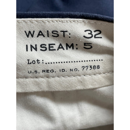 J.Crew Men's Navy Blue Flat Front Golf Chino Khaki Bermuda Casual Shorts 32/5