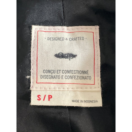 Gap Women's Gray Chevron Wool Long Sleeve Zip Up Moto Biker Coat Jacket Size S