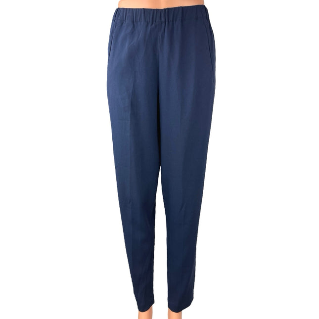 Aritzia Babaton Navy Blue High Waisted Crop Pull On Tapered Dress Pants Size S Aritzia Babaton Navy Blue High Waisted Crop Pull On Tapered Dress Pants Size S