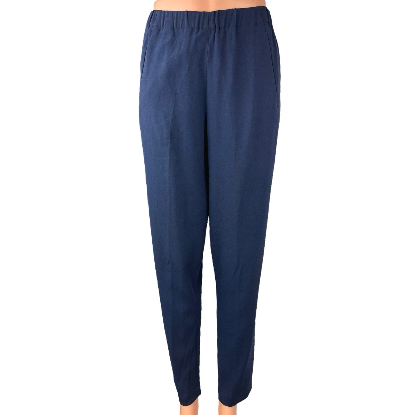 Aritzia Aritzia Babaton Navy Blue High Waisted Crop Pull On Tapered Dress Pants Size S | Sz: S | Color: Blue Aritzia Aritzia Babaton Navy Blue High Waisted Crop Pull On Tapered Dress Pants Size S | Sz: S | Color: Blue