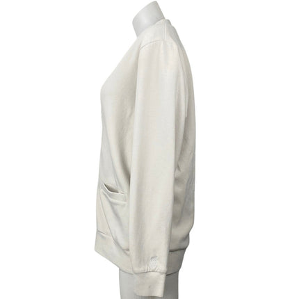 Greyson Women's White Long Sleeve V Neck Button Down Cardigan Sweater Size S
