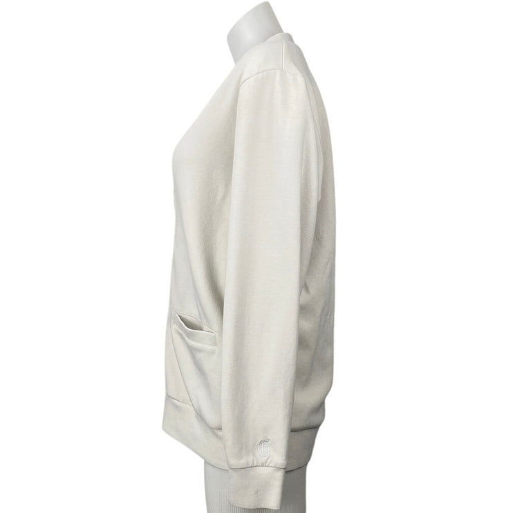Greyson Women's White Long Sleeve V Neck Button Down Cardigan Sweater Size S