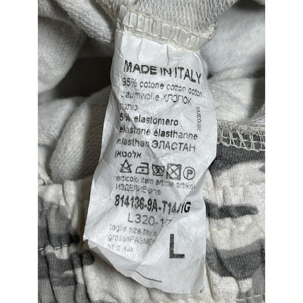 Nostalgia Gray White Camo Camouflage Mid Rise Drawstring Skinny Trousers Pants L