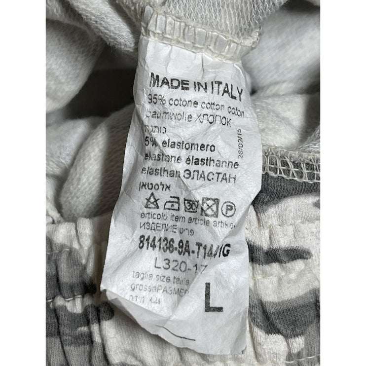 Nostalgia Gray White Camo Camouflage Mid Rise Drawstring Skinny Trousers Pants L