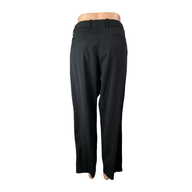 Theory Black Wool Long Sleeve Blazer Coat Jacket Straight Dress Pants Set 42/34