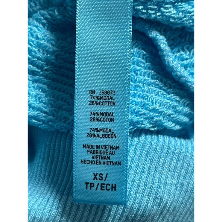 Skims Blue High Rise Drawstring Activewear Athletic Palazzo Trousers Pants Sz XS