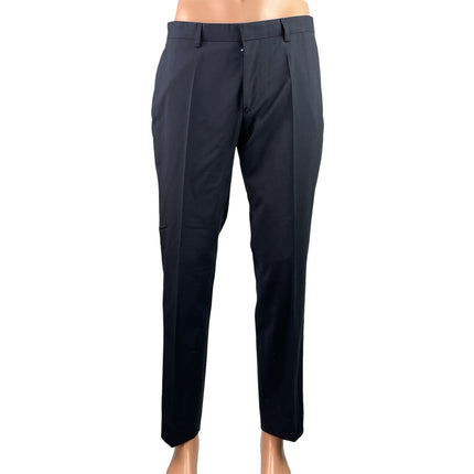 Boss Hugo Boss Men's Black Straight Leg Pleated Trousers Dress Pants Size 32