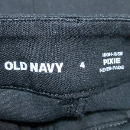 Old Navy Pixie Women's Black High Waisted Skinny Casual Trousers Pants Size 8
