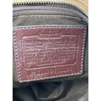 Coach F15064 Beige 2 Way Leather Crossbody Shoulder Strap Purse Tote Handbag OS