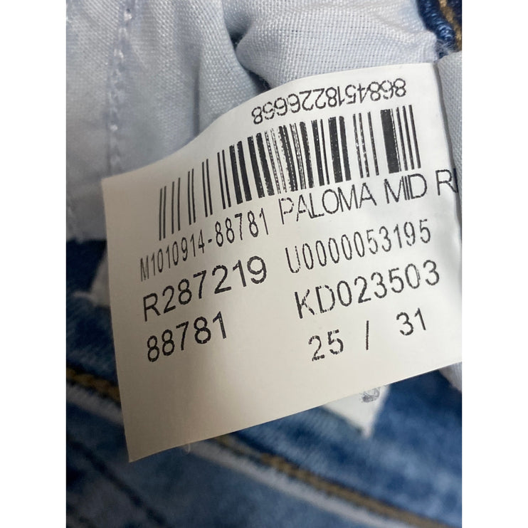 Mavi Paloma Women's Blue High Waisted Wide Leg Baggy Denim Jeans Size 25x31
