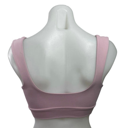 Set Active Women's Pink Square Neck Yoga Workout Athletic Sports Bra Crop Top S