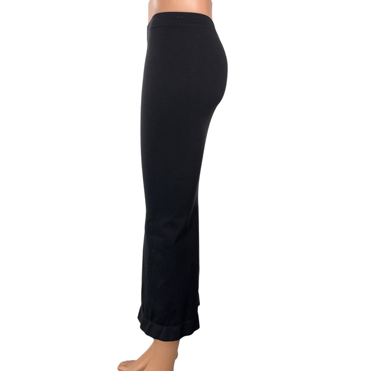 Commando Women's Black High Waisted Fitted Knit Maxi Straight Pencil Skirt Sz S
