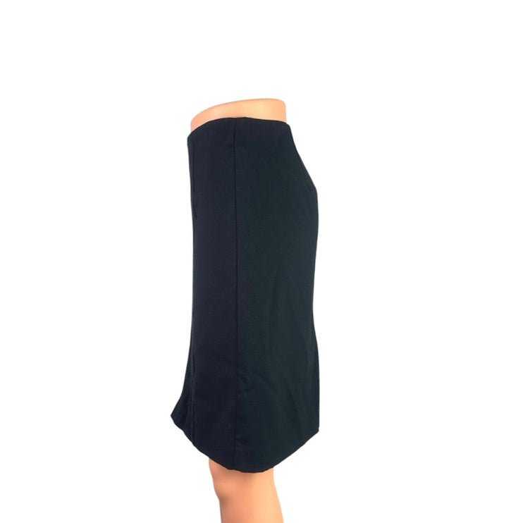 Ann Taylor LOFT Women's Black High Waist Floral Textured Mini Pencil Skirt Sz 10