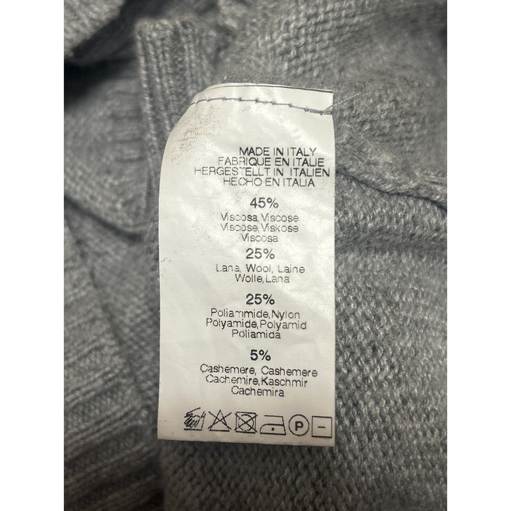 Brandy Melville Gray Wool Long Sleeve Knit Button Up Cardigan Sweater Top Size S