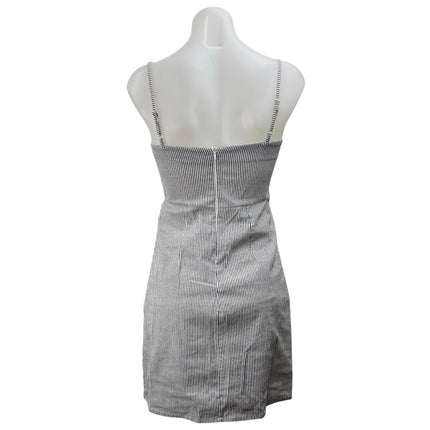 Brandy Melville Black White Striped Sleeveless Cami Camisole Mini Tank Dress XS