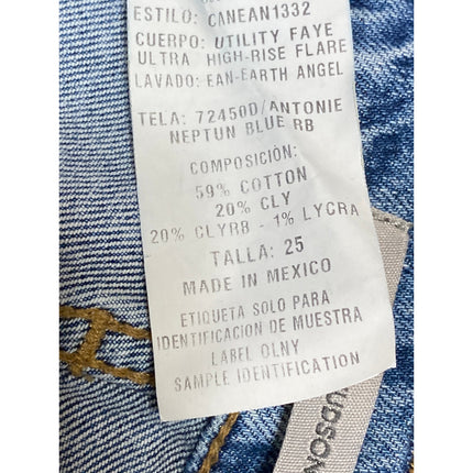 Hudson Women's Blue High Rise Raw Hem Flared Bootcut Denim Jeans Pants Size 25