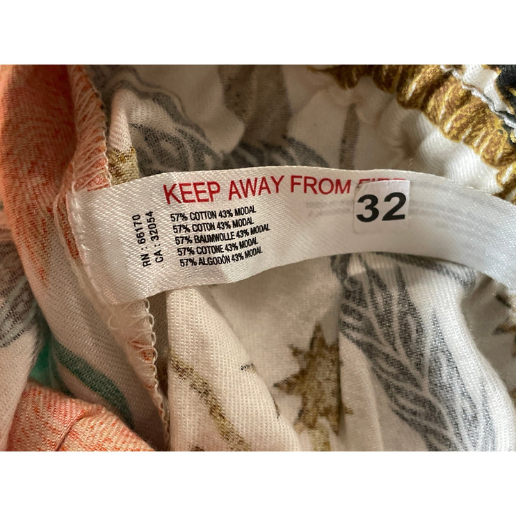 NEW Anthropologie Cally Conway Multicolor Floral High Rise Wide Leg Sleep Pant S
