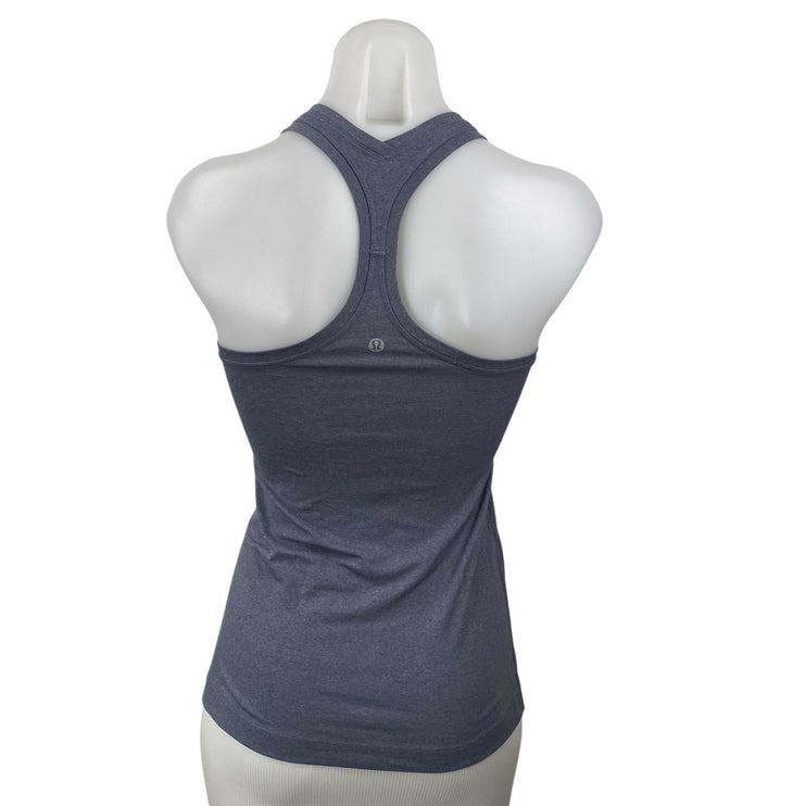 Lululemon Women's Blue Gray Racerback Yoga Workout Athletic Tank Top Size 4