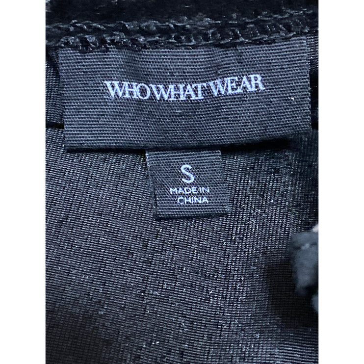 WhoWhatWear Black Velvet Velour Lace Sleeveless Cami Camisole Tank Top Size S