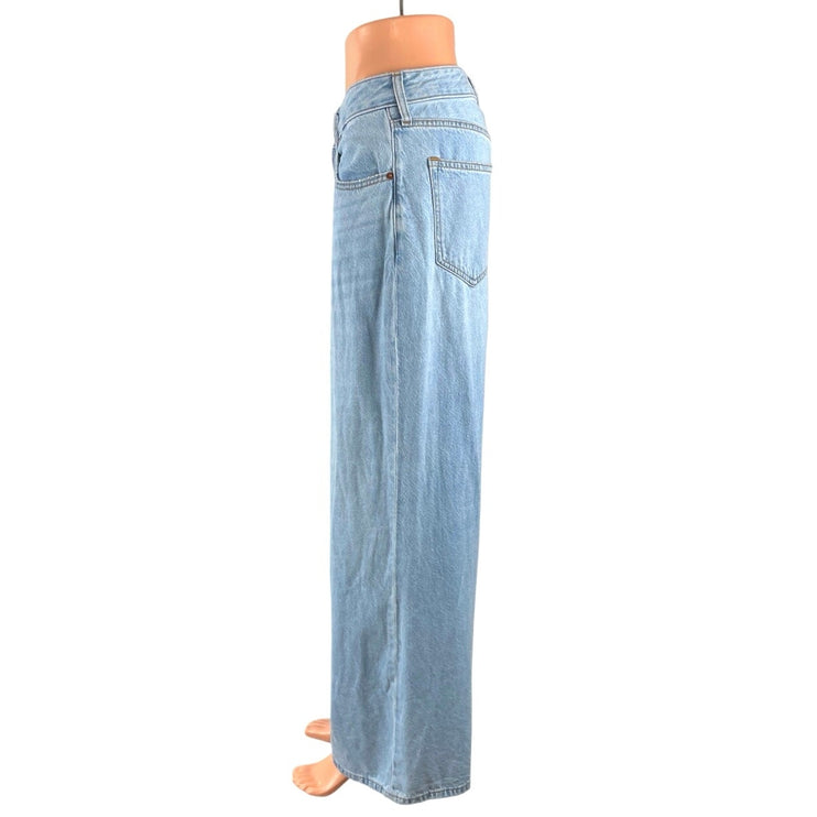 Abercrombie & Fitch Light Blue High Rise Palazzo Wide Leg Denim Jeans Pants 27