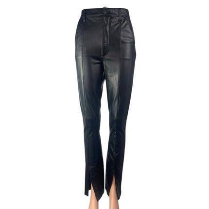 Abercrombie & Fitch The Shinny High Rise Faux Leather Vegan Trousers Pants Sz 26