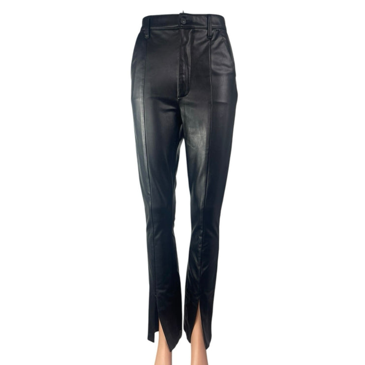 Abercrombie & Fitch The Shinny High Rise Faux Leather Vegan Trousers Pants Sz 26