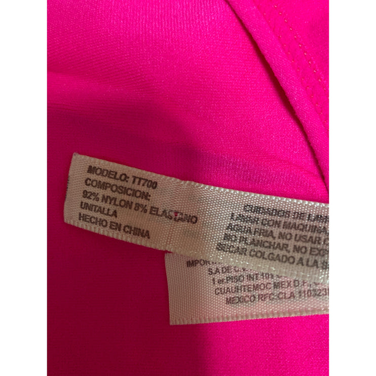 Sofra Women's Pink Sleeveless Racerback Activewear Sports Tank Top One Size